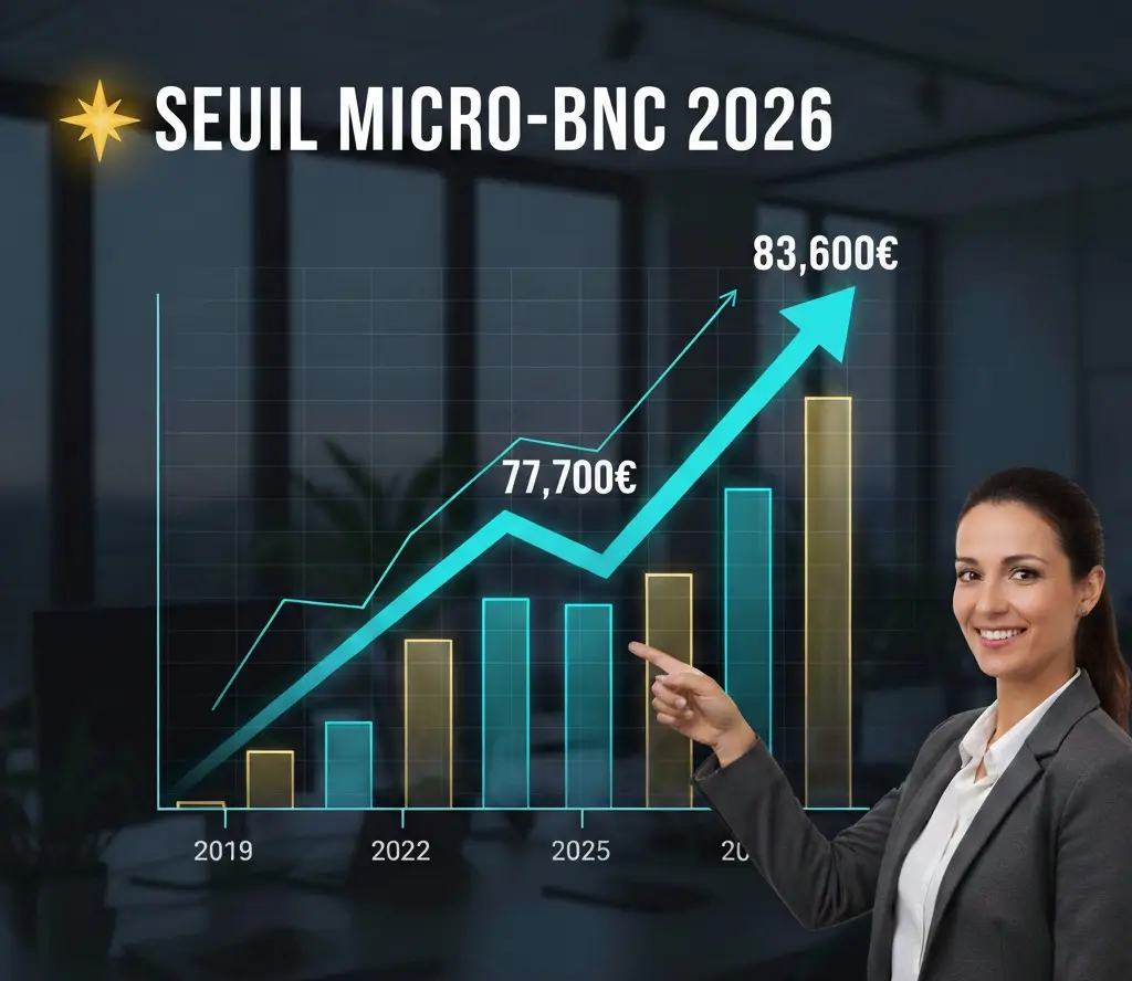 Micro-BNC : nouveau seuil de recettes de 2026 à 2028
